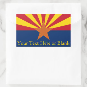 Arizona State Flag Image Personalize Name Sticker