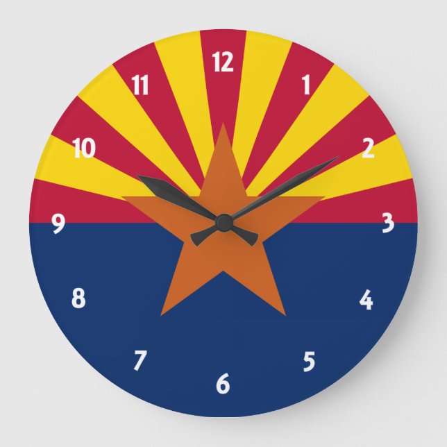 Arizona State Flag Large Clock (Front)