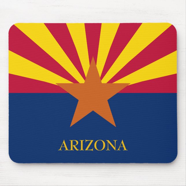 Arizona State Flag Mouse Pad Customize Text (Front)