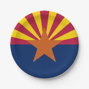 Arizona State Flag Paper Plate