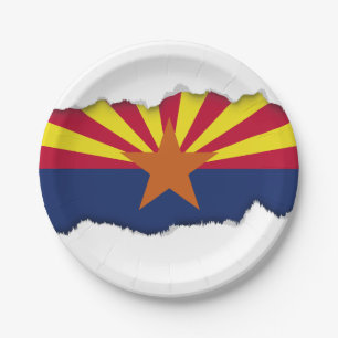 Arizona State Flag Paper Plate