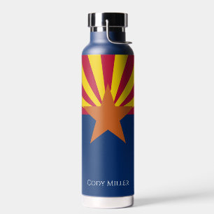 Arizona State Flag Personalize Name Hot or Cold Water Bottle
