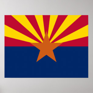 Arizona State Flag Poster