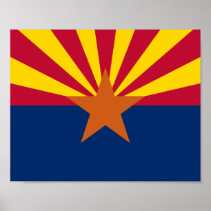 Arizona State Flag Poster