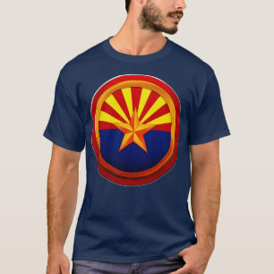 Arizona State Flag Roundel Circle Button T-Shirt