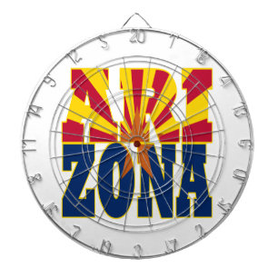 Arizona state flag text dartboard