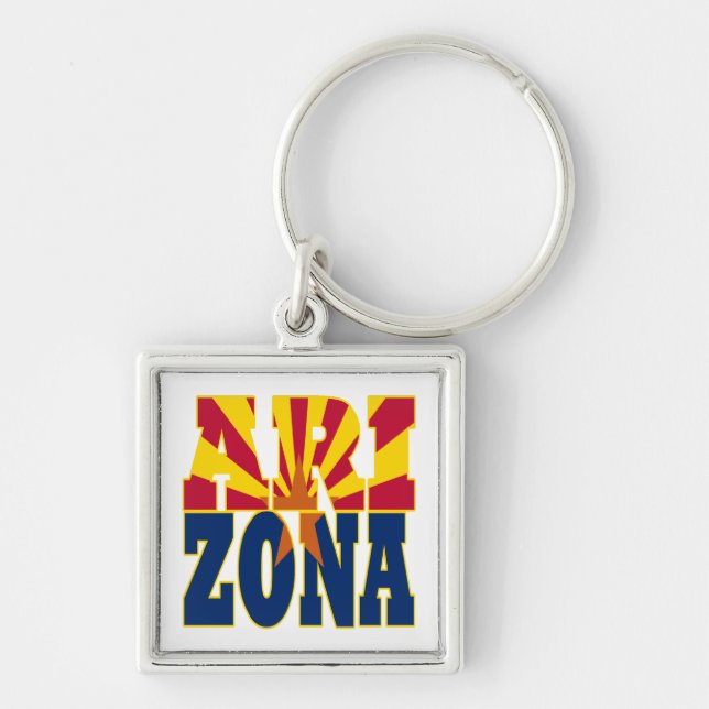 Arizona state flag text keychain (Front)