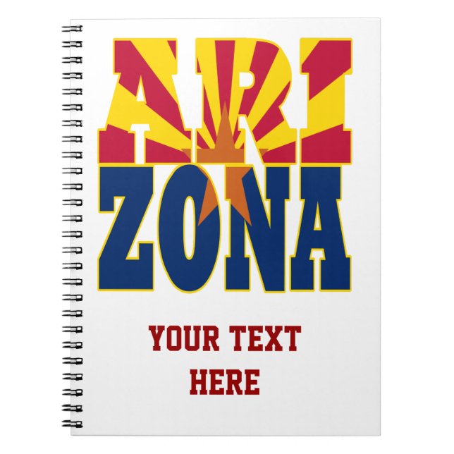 Arizona state flag text notebook (Front)