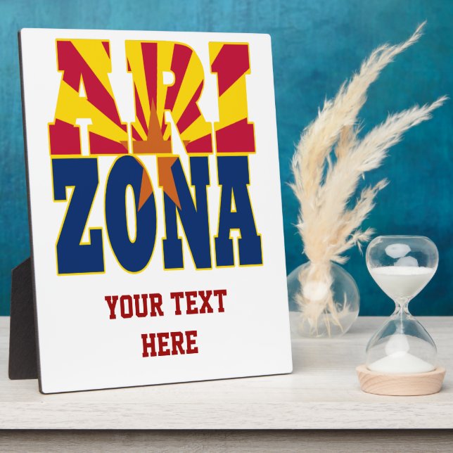 Arizona state flag text plaque (Side)