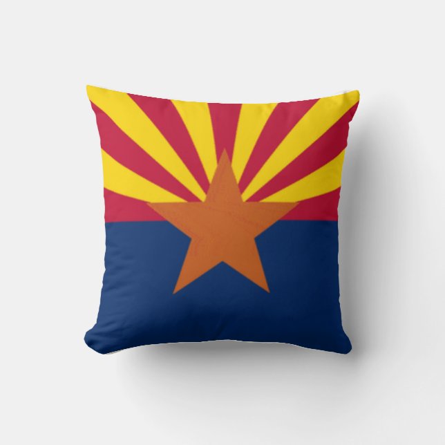 Arizona State Flag Throw Pillow (Front)