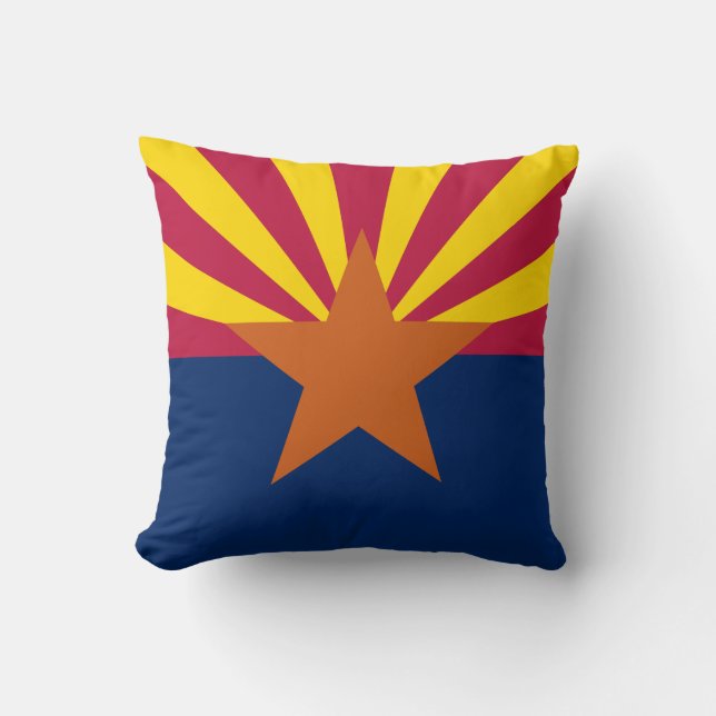 Arizona State Flag Throw Pillow (Front)