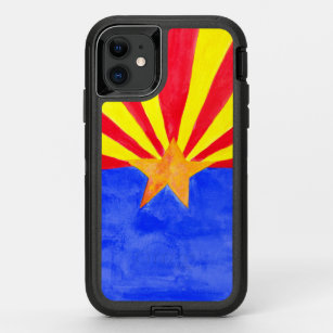 Arizona State Flag Watercolor OtterBox Defender iPhone 11 Case