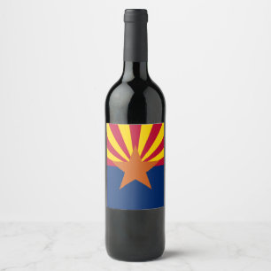Arizona State Flag Wine Label