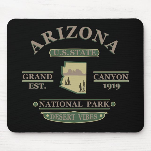 arizona state map mouse pad (Front)