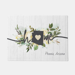 Arizona State Personalized Your Home City Rustic Doormat