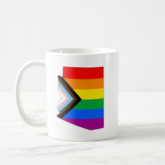 Arizona State Pride LGBTQ Progress Pride Coffee Mug (Left)