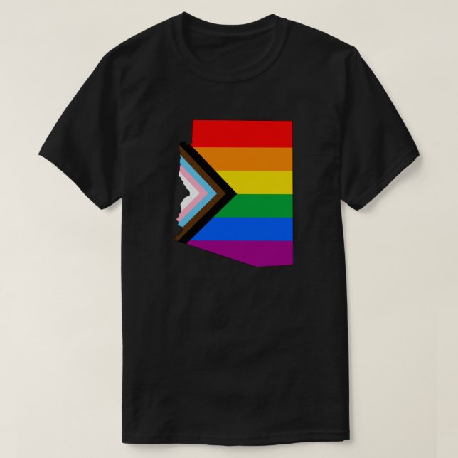 Arizona State Pride LGBTQ Progress Pride T-Shirt (Design Front)