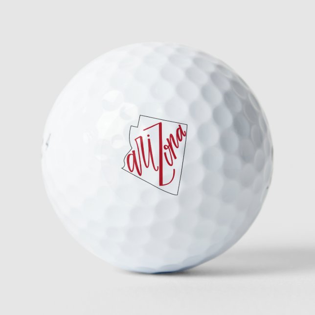 Arizona | State Typography Design Golf Balls (Front)