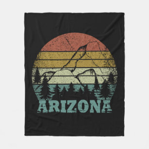 arizona state vintage sunset fleece blanket