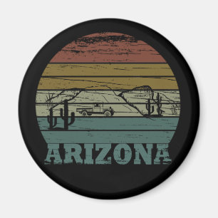 arizona state vintage sunset landscape az magnet