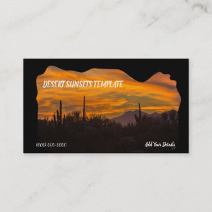 Arizona Sud-ouest Carte de visite Sunset