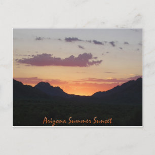 Arizona Summer Sunset Postcard