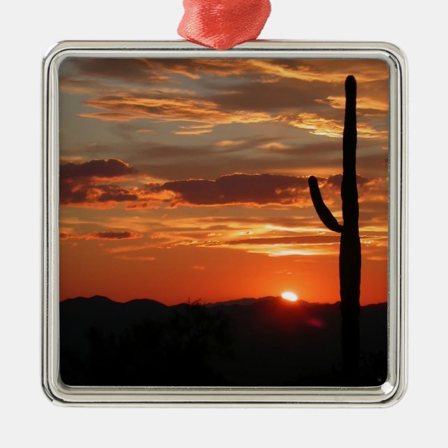 Arizona Sunset--Breathtaking, Metal Ornament (Front)