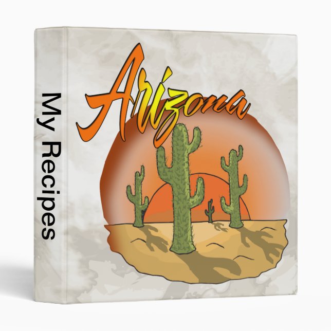 Arizona Sunset Cactus Binder (Front/Spine)