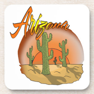 Arizona Sunset Cactus Coaster