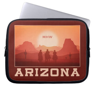 Arizona Sunset custom monogram laptop sleeves