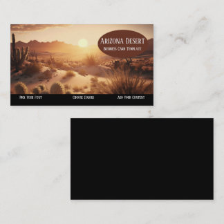 Arizona Sunset Desert Business Card