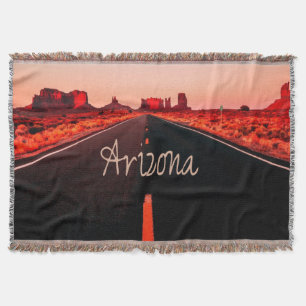 Arizona Sunset Desert Red Rocks Throw Blanket