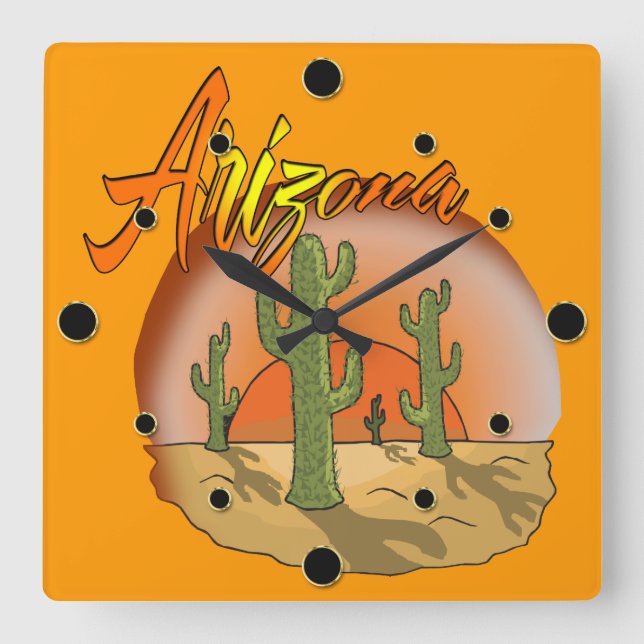 Arizona Sunset Horloge murale (Recto)
