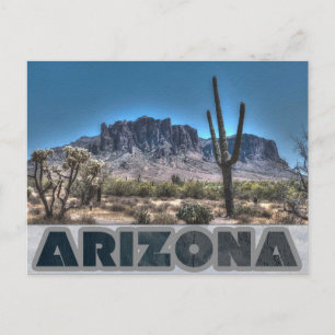 Arizona Superstition Mountains Travel Photo Postcard