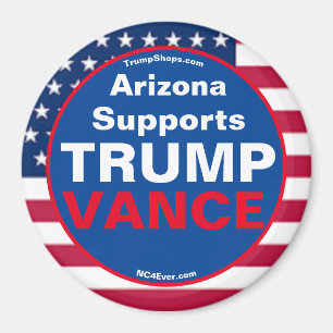 Arizona Supports TRUMP VANCE Refrigerator Magnet