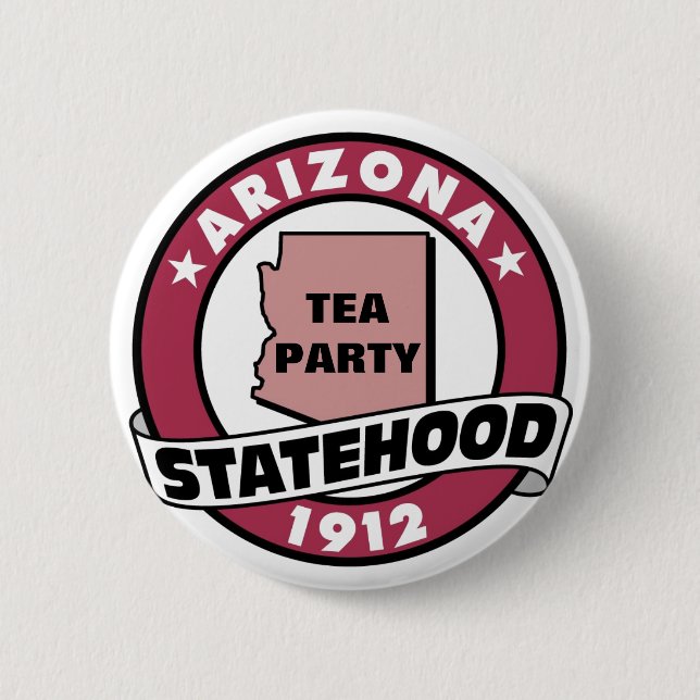 ARIZONA TEA PARTY STATE 2 INCH ROUND BUTTON (Front)