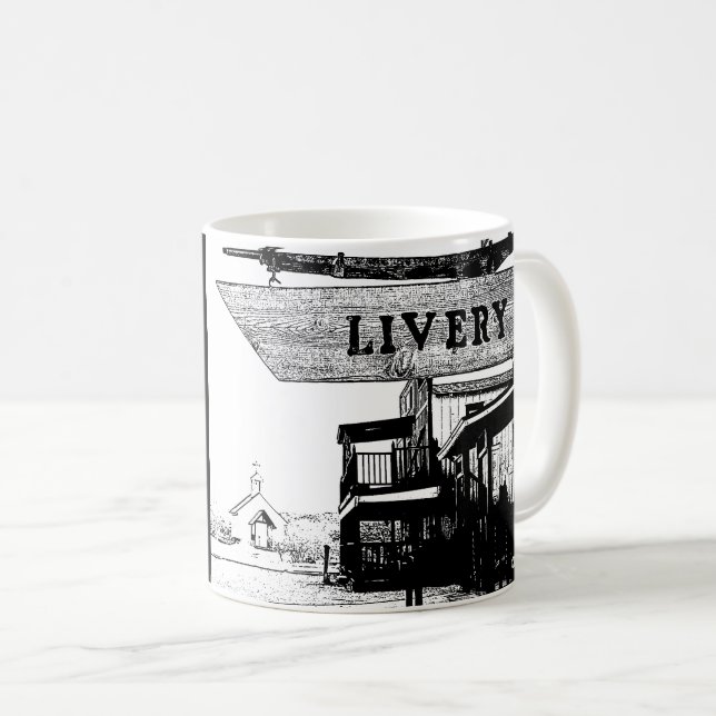 Arizona Territory The Livery Western Town Coffee Mug (Front Right)