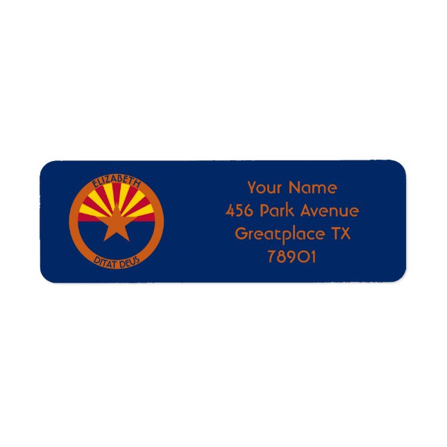 Arizona The Copper State Personalized Flag Return (Front)
