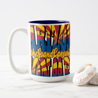 Arizona the Grand Canyon State Two-Tone Coffee Mug