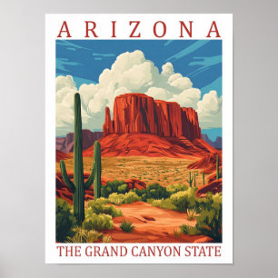 Arizona the Grand Canyon State USA Travel Place Poster