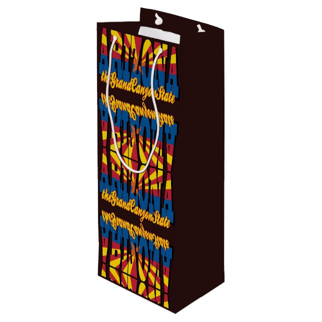 Arizona the Grand Canyon Wine Gift Bag (Back Angled)