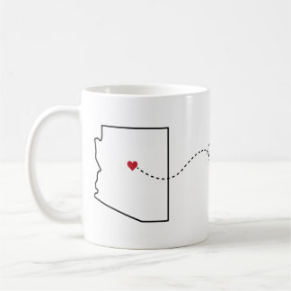 Arizona to Wisconsin - Heart2Heart Coffee Mug