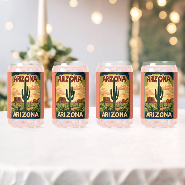 Arizona travel poster can glass (Insitu (Wedding))