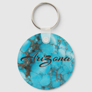 Arizona Turquoise Nugget with  Pyrite Matrix 2 Keychain