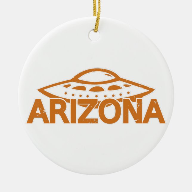 Arizona UFO Ceramic Ornament (Front)
