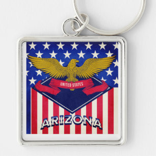 Arizona USA Flag  Keychain
