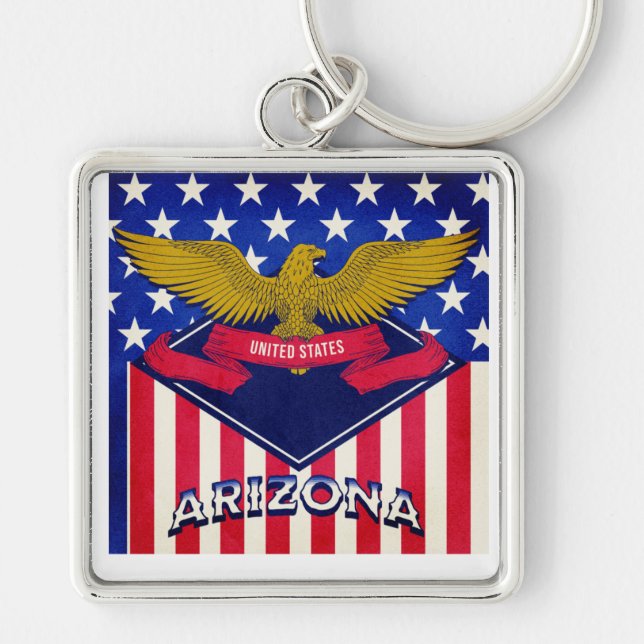 Arizona USA Flag  Keychain (Front)