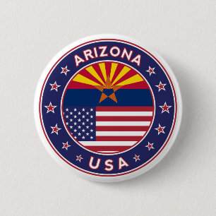Arizona, USA states 2 Inch Round Button