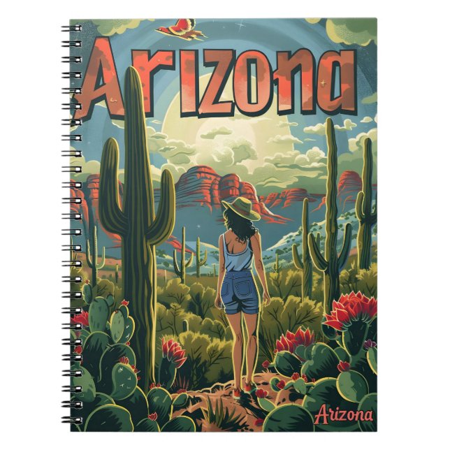 Arizona Vintage Illustration Notebook (Front)