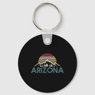 Arizona Vintage Retro Mountains Nature Hiking Souv Keychain